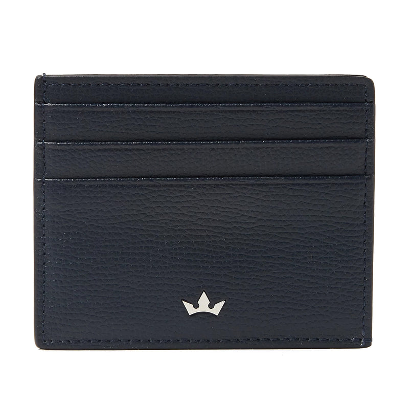 Award 6cc Card Holder > Italian Leather Navy Blue