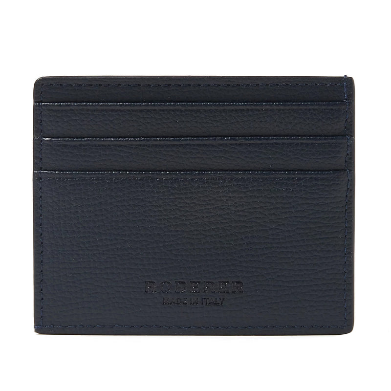 Award 6cc Card Holder > Italian Leather Navy Blue