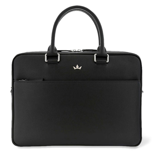 Award Double Briefcase > Italian Leather Black