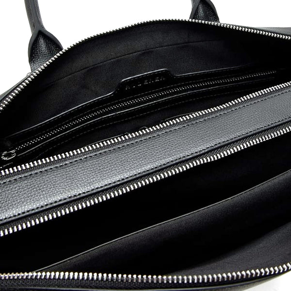 Award Double Briefcase > Italian Leather Black