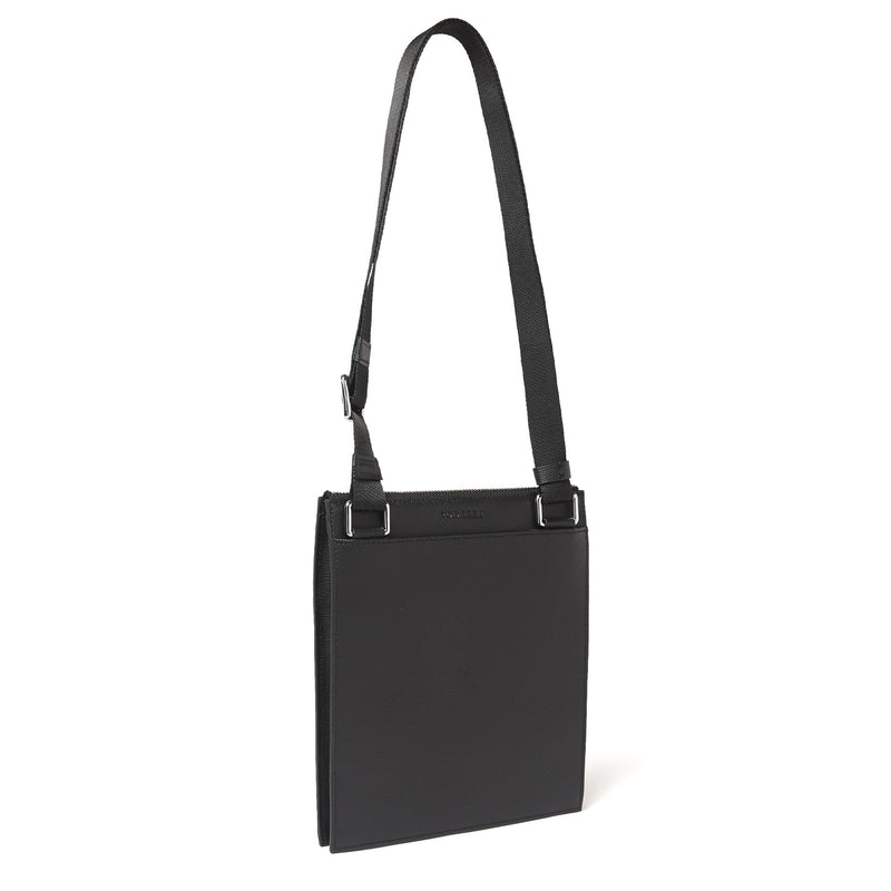 Award Flat Messenger Bag > Italian Leather Black