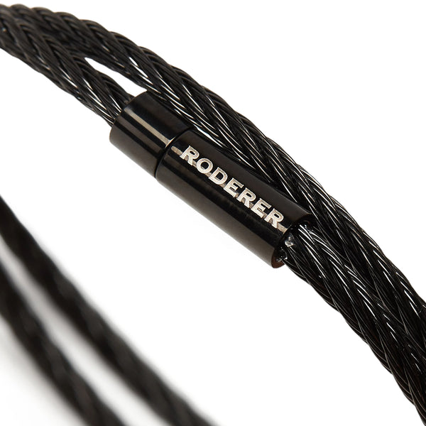 Giacomo Double Tour Bracelet > Stainless Steel Cable Black