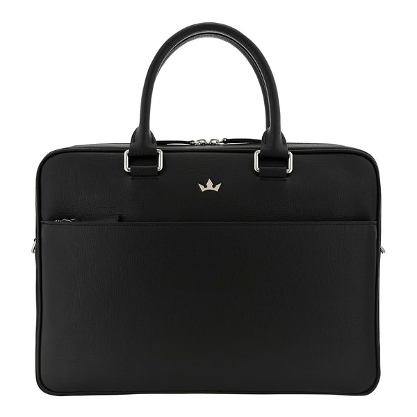PRADA of MILANO Black Vitello Leather Briefcase / Lawyer - Doctor Bag -  ITALIA